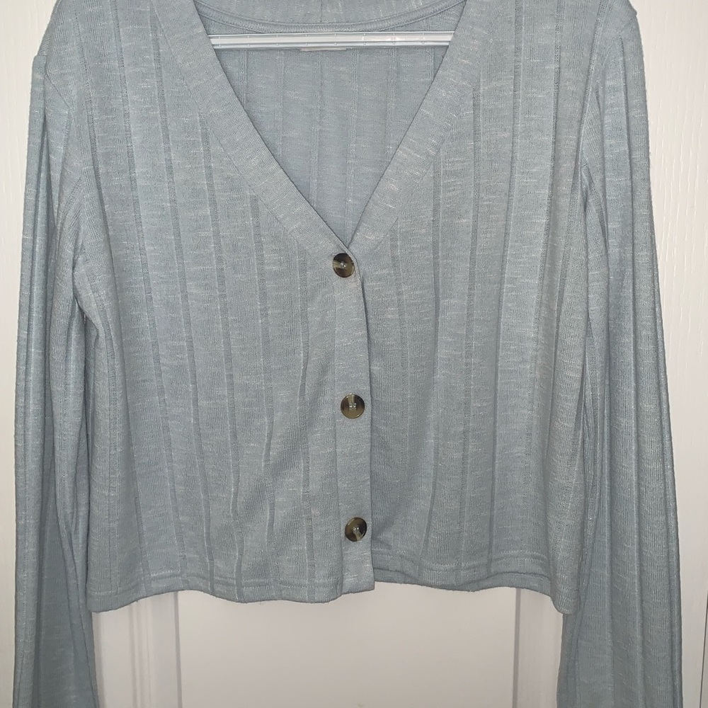 Blue cardigan